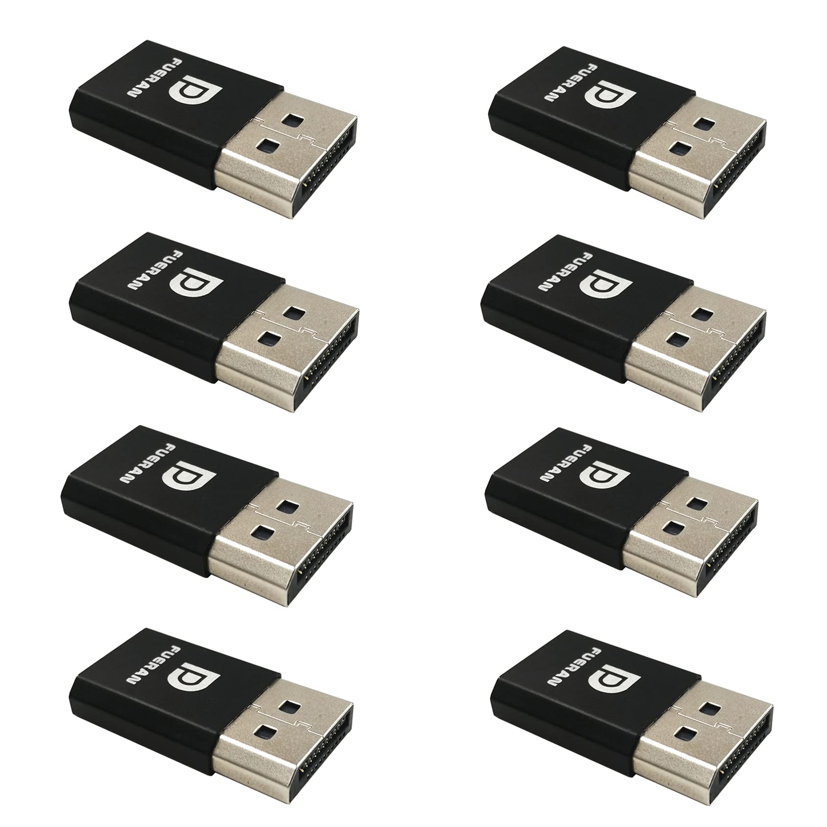 FUERAN DP - DisplayPort Display Emulator EDID Emulator Plug 2K (fit Headless 2560x1600@30Hz) 4K 4096x2160@60Hz Display Port Dummy Plug - DisplayPort Compatible (2K-2560x1600@30Hz-8P)