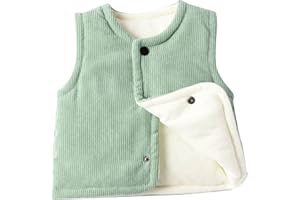 Baby Vests Unisex Cotton Infant Toddler Padded Girls Tops Sleeveless Gilet Outerwear Cozy Cardigan Outdoor