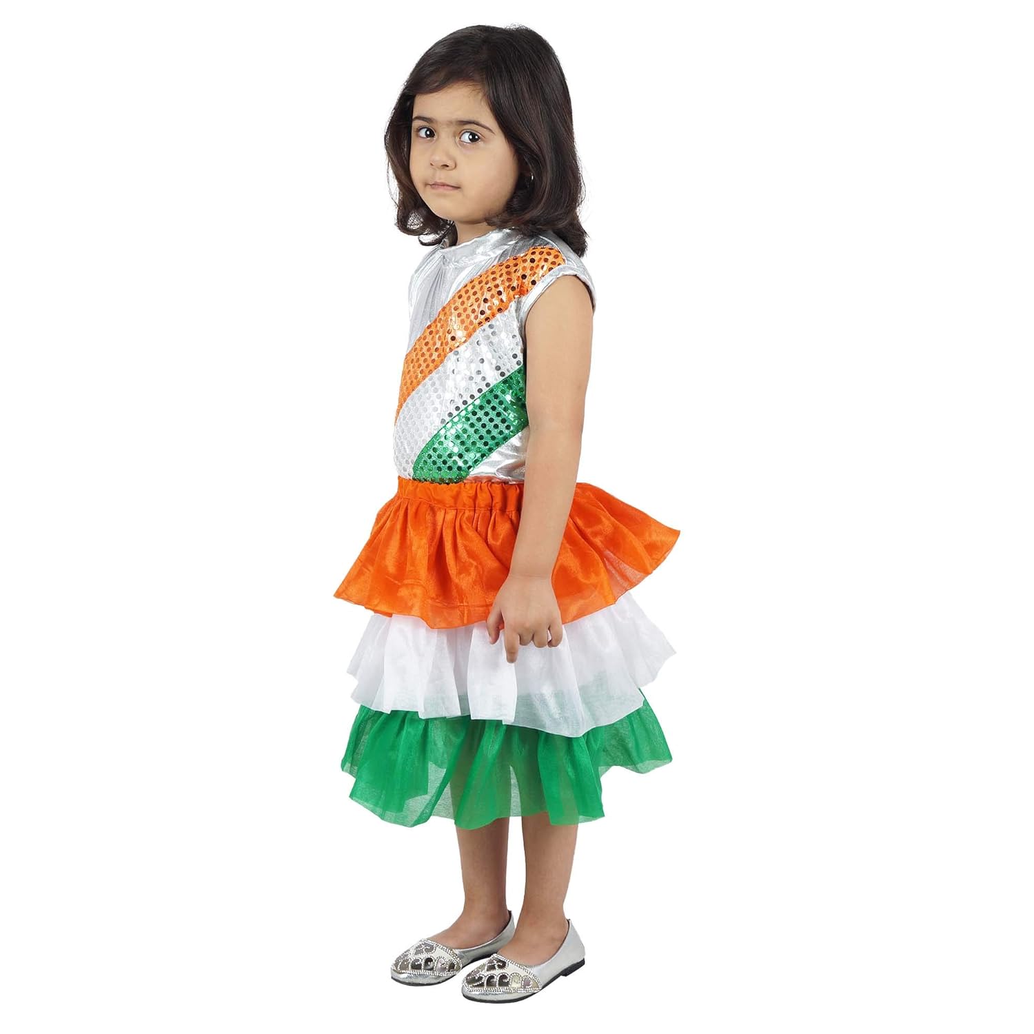 tri colour dress for baby boy