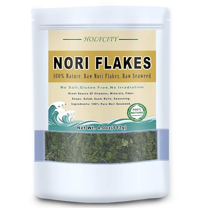 100 Natural Nori Flakes, Dried Nori Seaweed, Pure and Raw