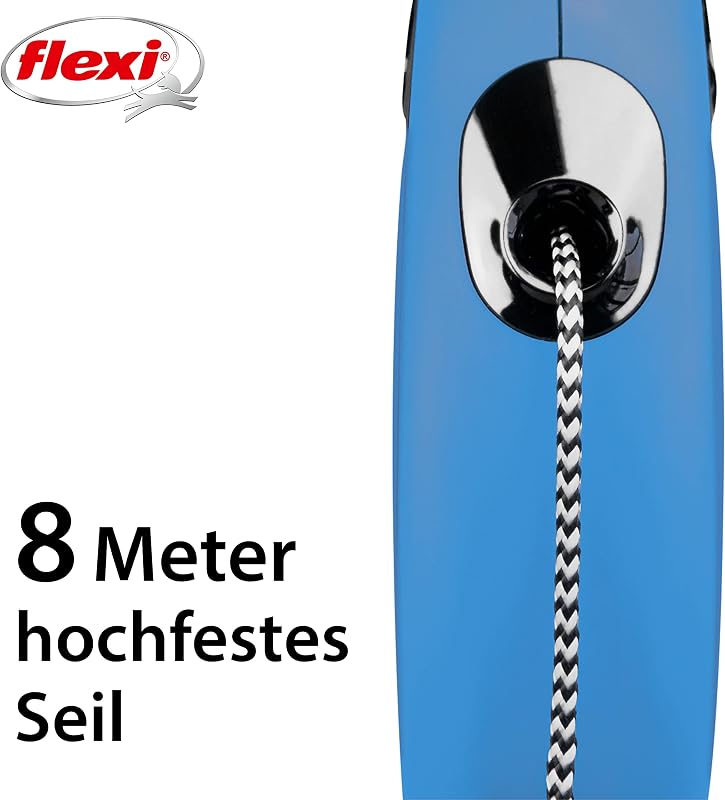 Classic M Hunde Roll-Leine, 8m Seil, blau