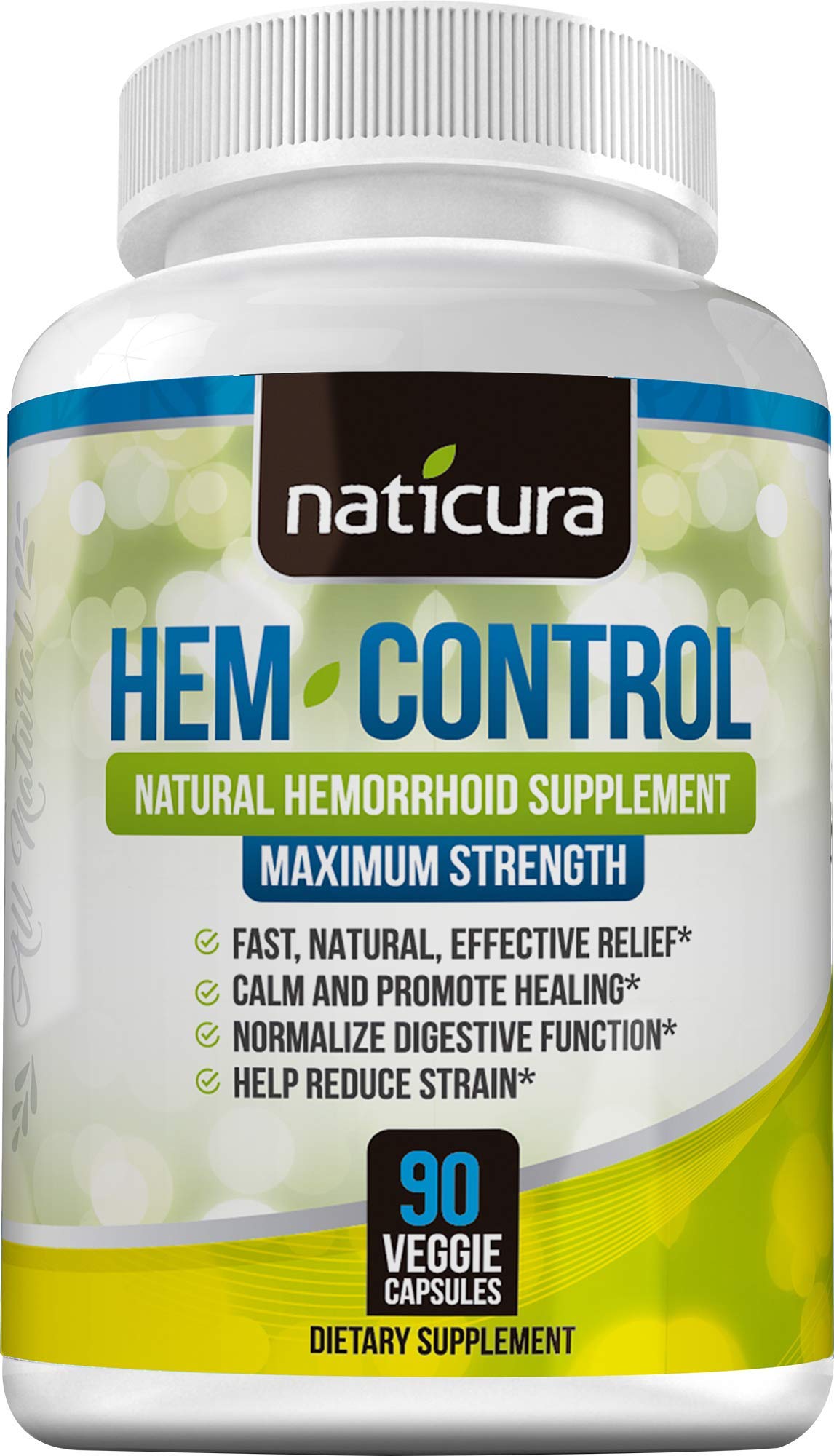 Naticura HemControl Natural Hemorrhoid Supplement Vegan Herbal