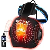 Red Light Therapy for Knee Pain Relief,Vibration Knee Massager with 660nm&850nm,3 in 1 Heated Knee Brace for Knee/Joint/Elbow/Shoulder,Rechargeable Near Infrared Light Therapy Device