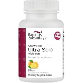 Bariatric Advantage Chewable Ultra Solo with Iron, Citrus, 30 Tablets | Once-Per-Day Daily Multivitamin, for Bariatric Patients, with Thiamin, Vitamin A and More, Gluten-Free, Chewable Tablet