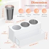 Lifewit Hair Tool Organizer, 3 Heat-Resistant Cups, White, 30cm view 3