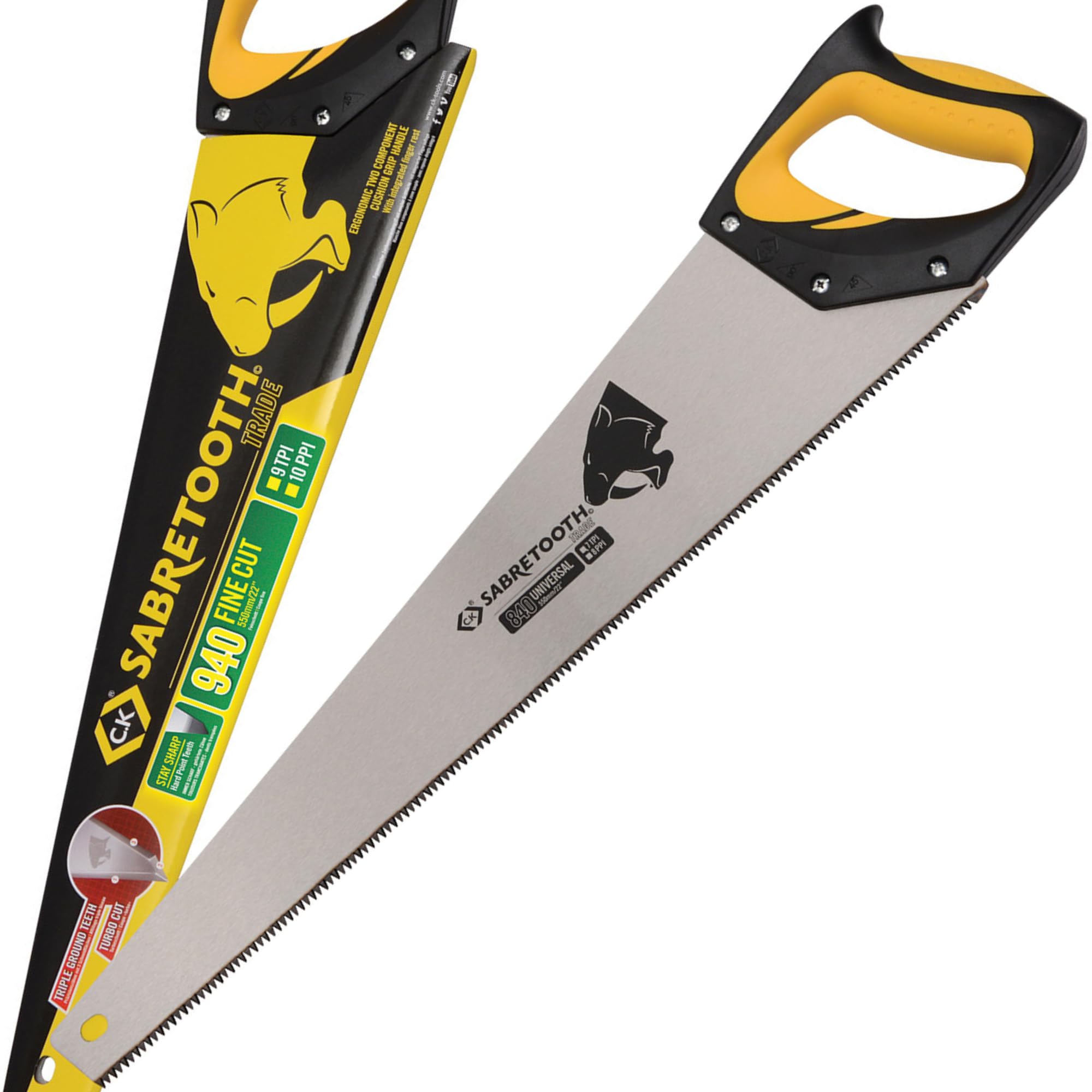 C.K T0940 22 Sabretooth Fine Cut Tade Saw,Yellow,20-Inch
