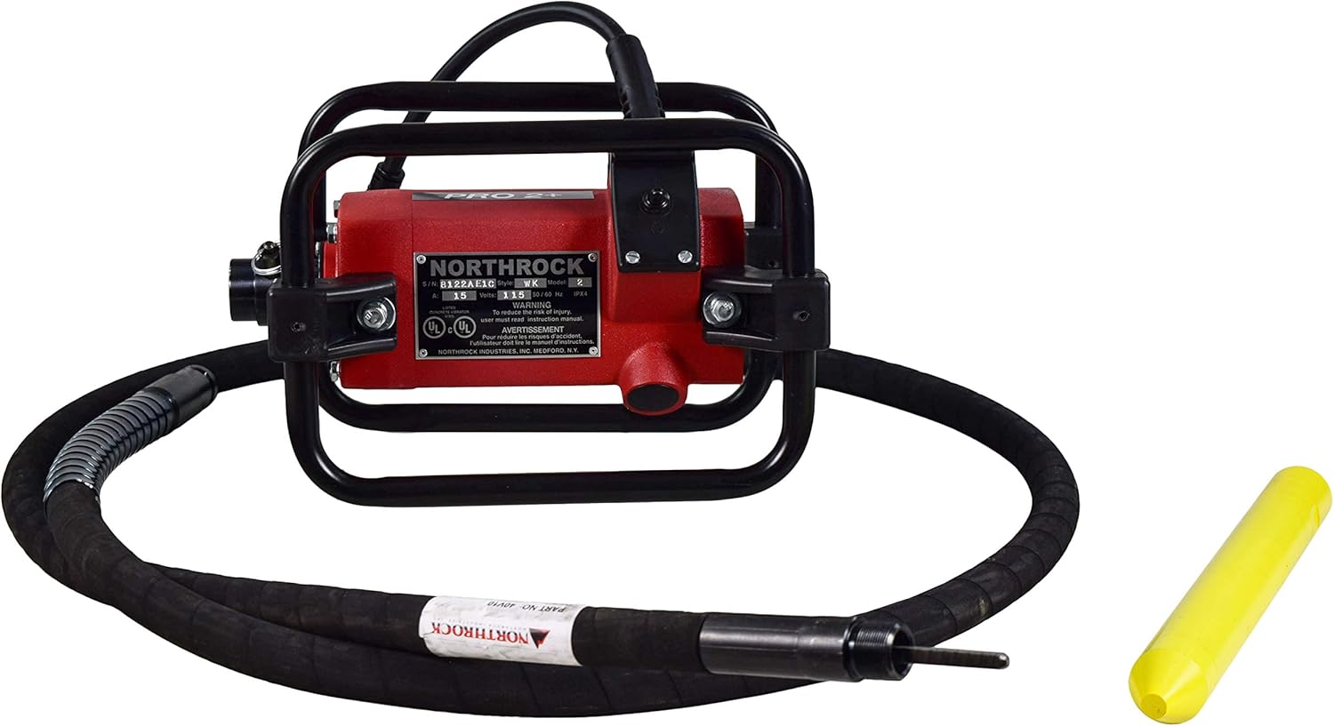 Northrock Pro 2+ Concrete Vibrator, 10' Quick Disconnect