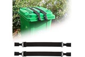 QUFA Trash Can Lock For Animals, Raccoon Proof Trash Can Lock With Adjustable Dual Paws For Securing Trash Can Lids From Small Animals/Strong Winds And Avoiding Dirty Hands -2pcs