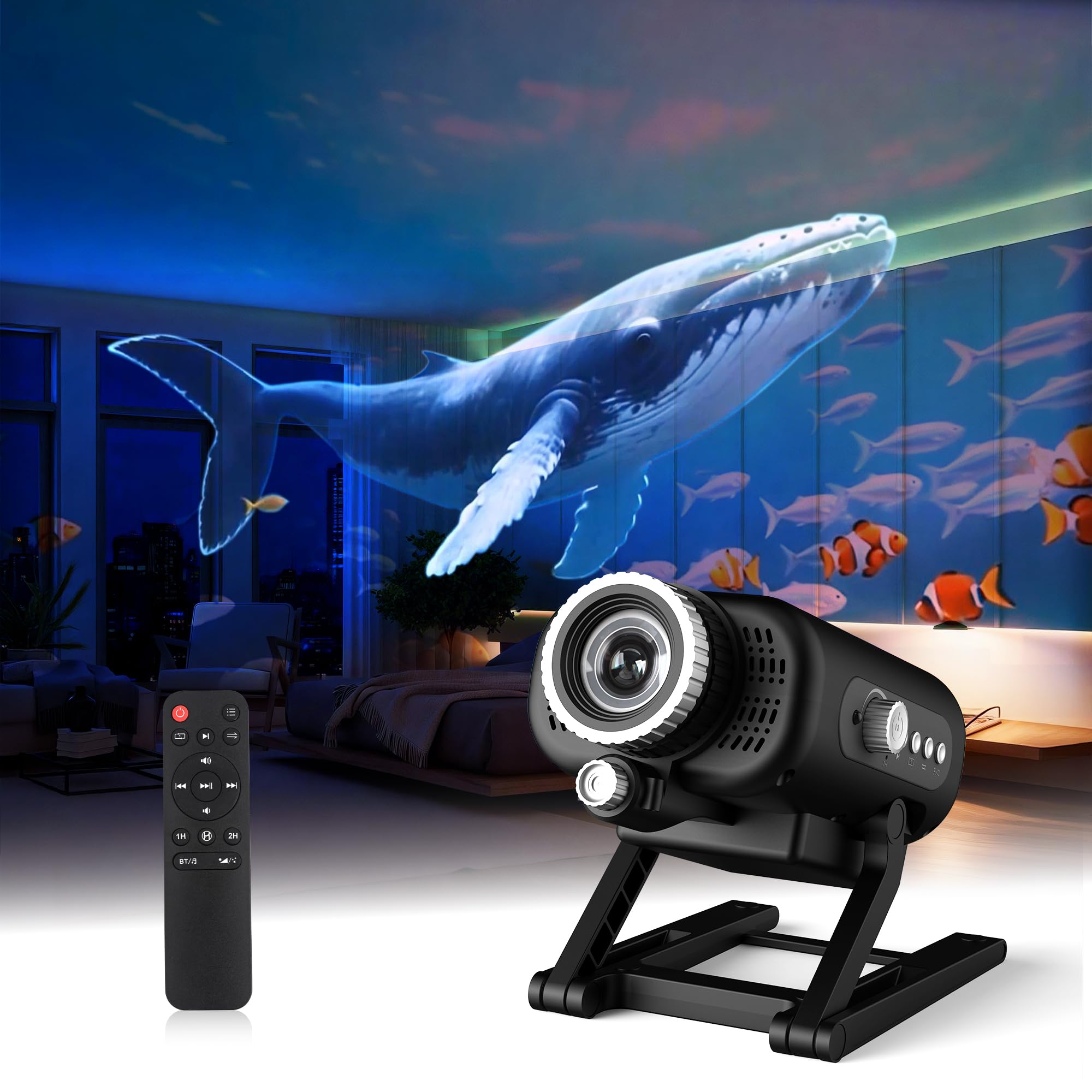 Photo 1 of AIRIVO Visual Star Projector, 3D Dynamic Projector with 60 3D Scenes, Galaxy Projector with Bluetooth Speaker, Night Light Projector for Room Decor, Ideal Gift for Kids, Adults, Valentine's Day