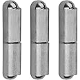 MOUNTAIN_ARK 3 Pack 6" x 1" Weld On Bullet Hinge, Heavy Duty Weldable Barrel Hinge for Trailer Ramp Gate, Stainless Steel 304