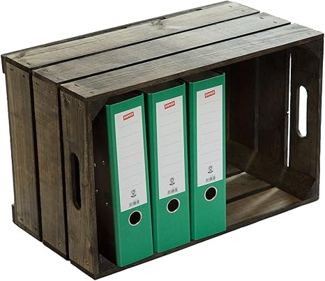 Caja de fruta pintada (54 x 35 x 30 cm), color madera: Amazon.es: Hogar