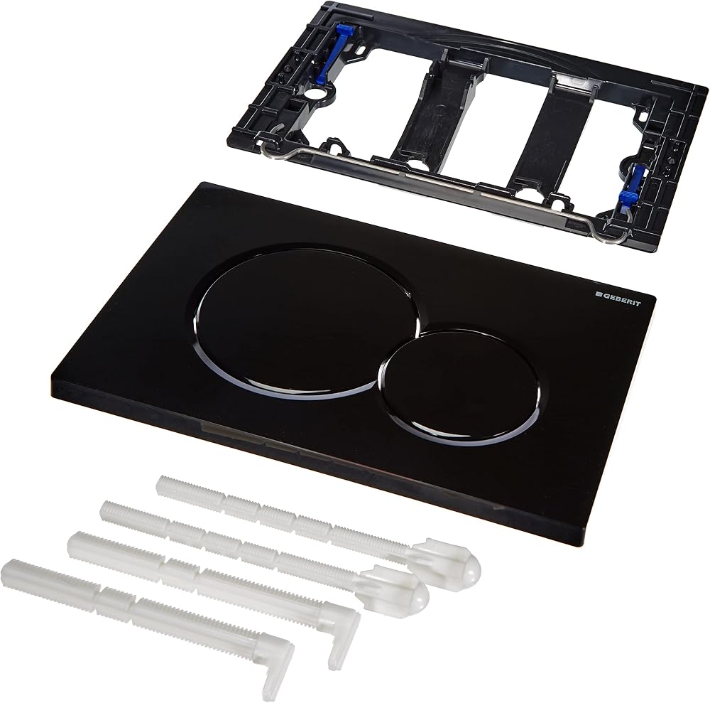 Geberit Sigma01 Flush Plate Plastic Handle Jet Black RAL9005 115.770.DW.5