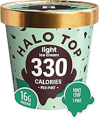 Halo Top Creamery, Mint Chip, 16 oz (Frozen)
