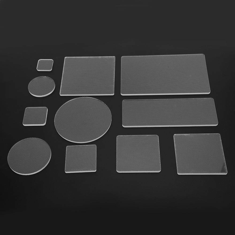 Decorative Stamp Blocks11Pcs Acrylic Stamp Blocks Clear Stamping Blocks Tools for Scrapbooking Crafts Making(Round Corner Set) Handcraft Tools