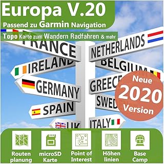 Europa V.20 - Profi Outdoor Topo Karte - Passend für Garmin GPSMap 78, GPSMap 78s, GPSMap 276cx
