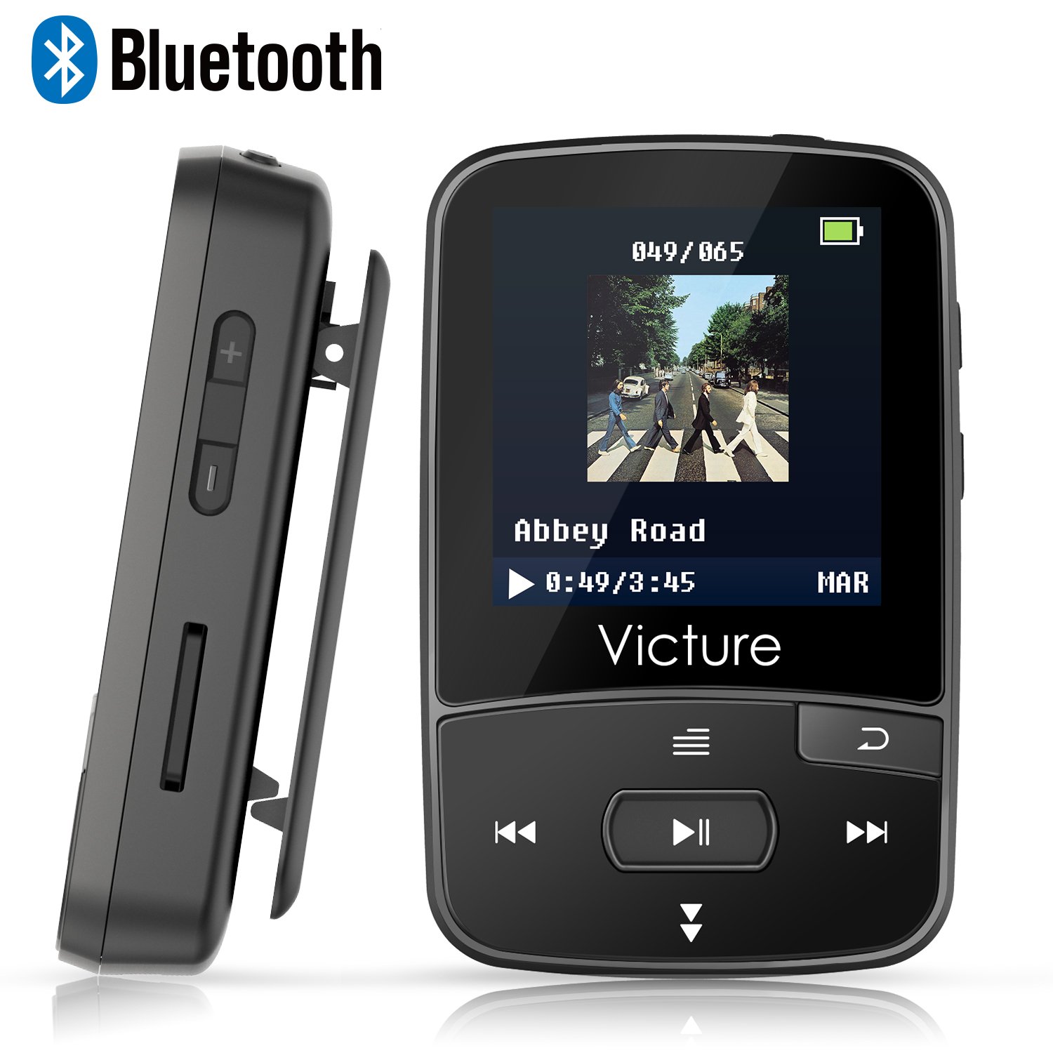 Victure Bluetooth MP3 Player 8GB Clip Sport Portable Lossless Sound Hi