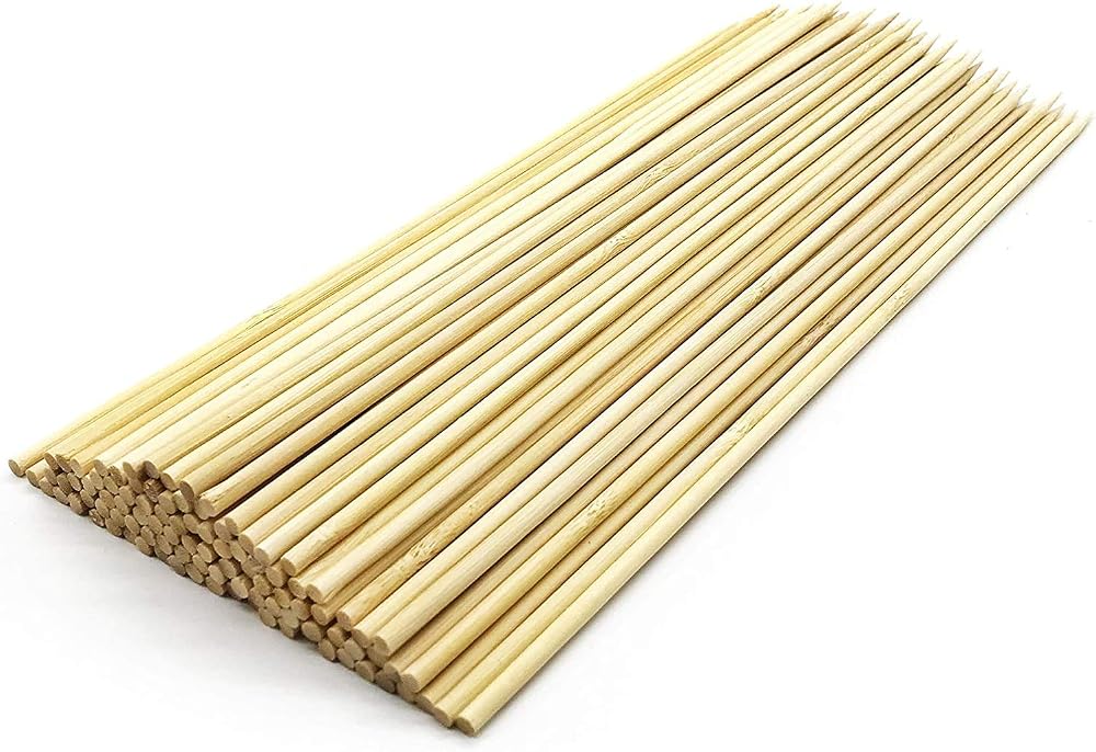 1ABOVE 300 Natural Bamboo Skewers 10 Inch for BBQ Appetizers Kabobs