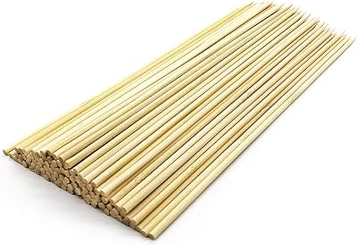 1ABOVE 300 Natural Bamboo Skewers 10 Inch for BBQ Appetizers Kabobs