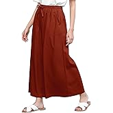 Lock and Love Women's Washed Linen Casual Loose Wide Leg Pants Pocket Pant with Draw String