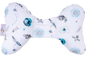 Original Baby Elephant Ears Head Support Pillow for Stroller, Swing, Bouncer, Changing Table, Car Seat, etc. (Space)