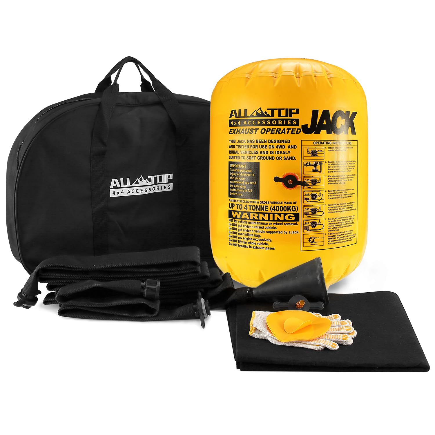 Photo 1 of ALL-TOP Off-Road Exhaust Air Jack, 31inch Lift 8800Lbs Capacity, Inflatable Soft Jack for Low Clearance, fits Air Compressor & Exhaust