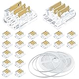 RGBZONE 3 Pin 8mm Disposable LED Strip Kit 20Pcs