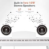 Bonnlo Glarry 88 Weighted Keyboard Piano with Stand Headphones 3-Pedal USB MIDI view 2