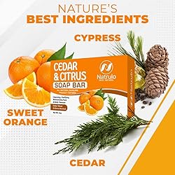 Cedar & Citrus Natural Soap, 4oz Scented Bar Soap