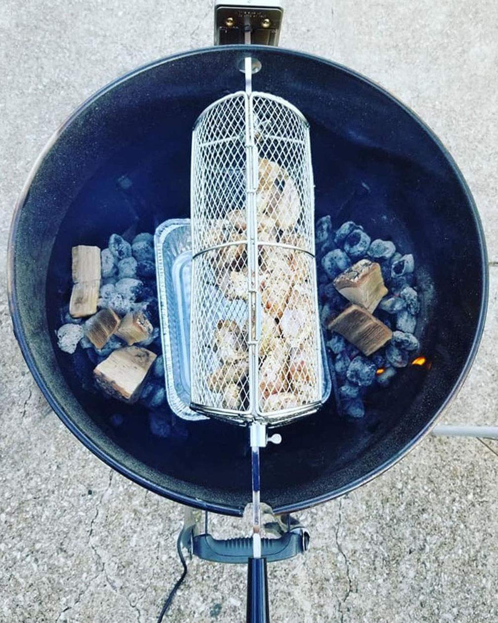 only fire Universal Stainless Steel Rotisserie Grill French Fries Basket Fits for Any Gas Grill