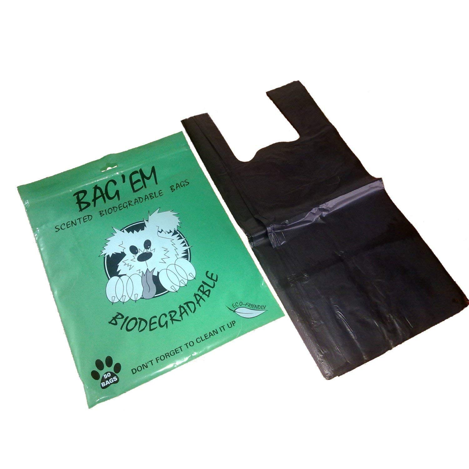 3X BagEm Poo Bags Dogs | Dog Poop Bags with Tie Handles | Dog Poo Bags | Biodegradable Dog Poop Bags | Dog Poop Bags with Tie Handles total 150 Bags