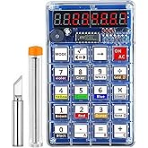 Soldering Practice Kit DIY 7-Digit LED Display Electronics Calculator | Build Electronics STEM Projects for Classroom/Home; Learn to Solder Kit for adults, teens, students, makers and hobbyists.
