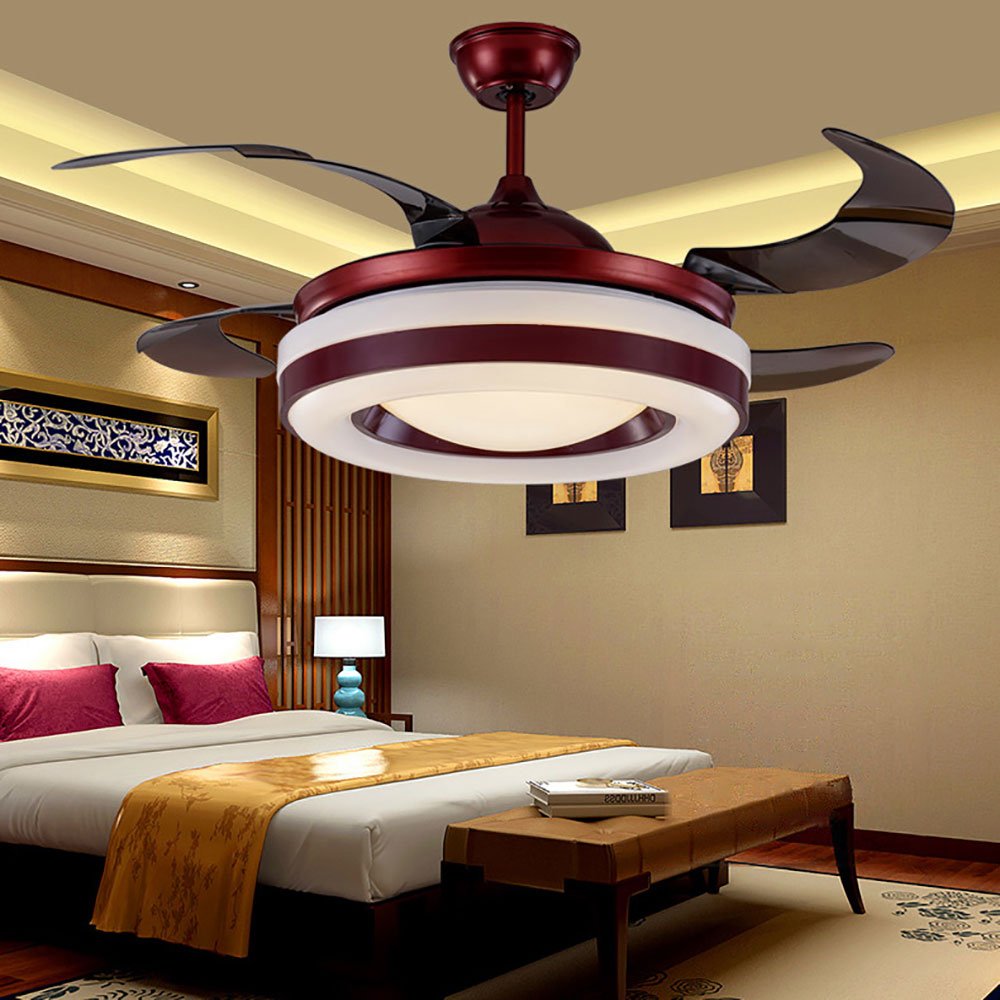 Huston Fan 42 Inch Red Ceiling Fan Light Modern Home Ceiling