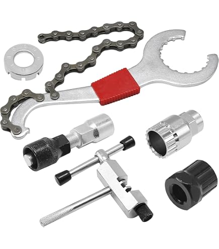 Kit Outils Vélo 4 En 1 Zosenda - Fouet Chaîne + Extracteur Cassette + Extracteur Manivelle + Extracteur Support Shimano