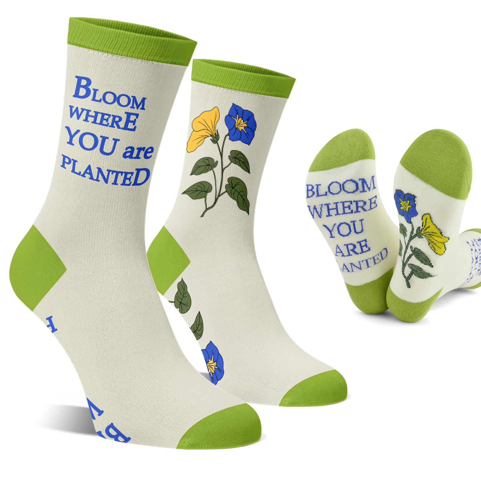 Photo 1 of *******PACK OF 2***** Stocking Stuffers for Women Funny Socks Book Lovers Gifts for Readers Novelty Reading Gifts for Students Teachers Author (Patterned)