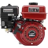 Knwigoe 212cc 4 Stroke Gas Engine Motor,7.5HP Go Kart Engine,Mini Bike Engine with Air Cooling &amp; Air Filter Horizontal for Go Kart Log Splitter Lawnmowers（Shaft 0.787in ）