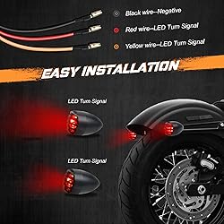NTHREEAUTO Motorcycle Blinkers, Waterproof Aluminum