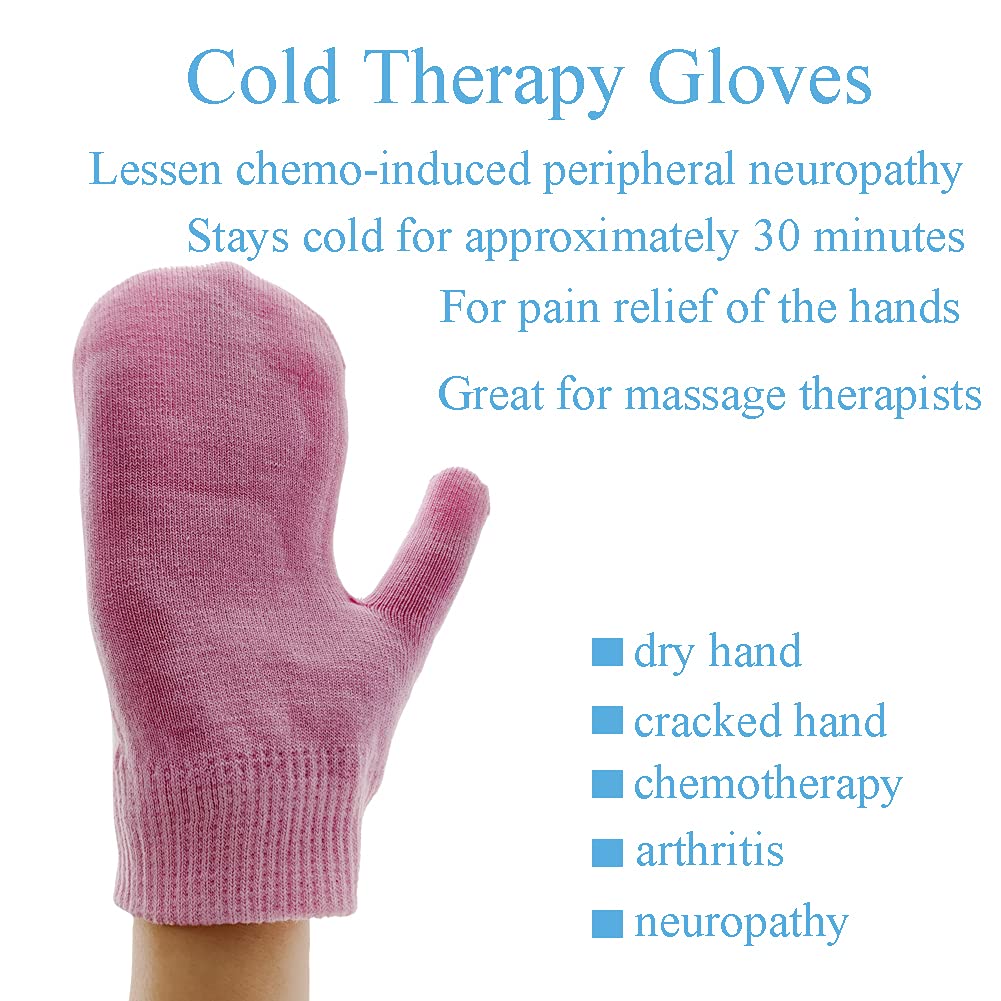 Moisturizing Gloves Spa Gloves Socks Moisturizing Gel Socks Hot and Cold Hand Therapy Gloves, Hand Ice Pack Pain Relieving Mittens (Pink) : Beauty