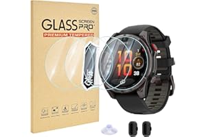 EasEasy 4 PCS Compatible For Garmin Fenix 8 Pro Amoled 47mm Screen Protector Glass, Anti-scratch & Sensitive Touch 9H Tempere