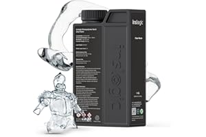 Inslogic High Clear 3D Printer Resin, Yellowing & Blue Tint Resistant, Highly Transparent & High Precision & High Stability, 405nm UV-Curing Resin for LCD/DLP/SLA 3D Printing (Clear, 1kg)