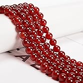 10mm 75pcs Natural Carnelian Red Agate Smooth Round Genuine Real Stone Gemstone DIY Beads for Jewelry Making