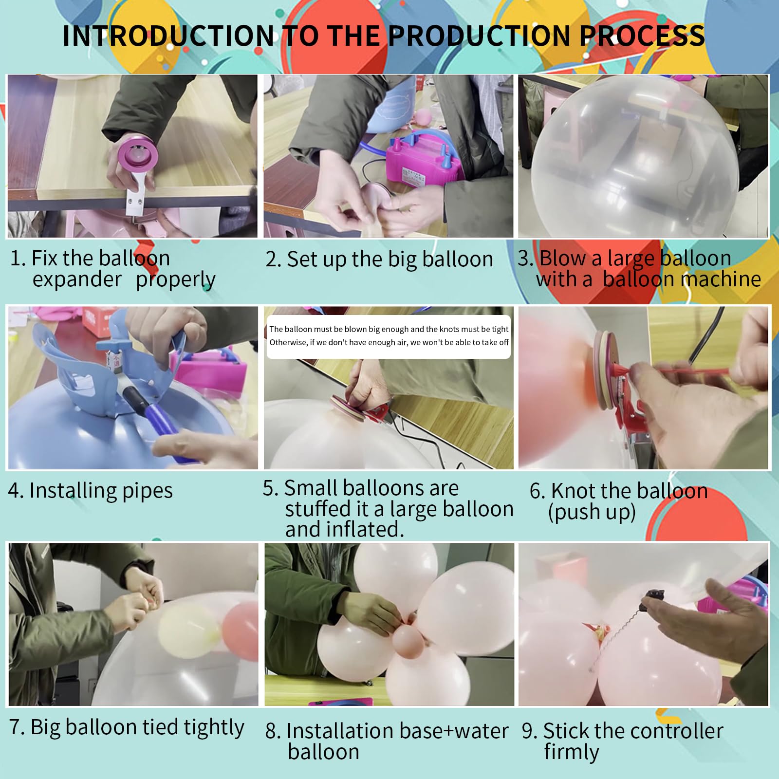 Reveal Balloons Remote Control Ground Explosion, Ball in ball tool, Balloon Filling Kit, Helium floating flying, wedding, opening ceremony arrangement, party birthday