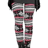 Phophila Christmas Leggings for Women High Waisted Tummy Control Printed Soft Stretchy Workout Yoga Pants Gifts S-3XL