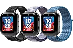 NewJourney Kids Nylon Bands Compatible with Bark Watch, Breathable Hook&Loop Band for Boys Girls