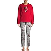 Womens Mickey Mouse Plush "Oh! What Fun" Christmas Holiday Pajamas Set