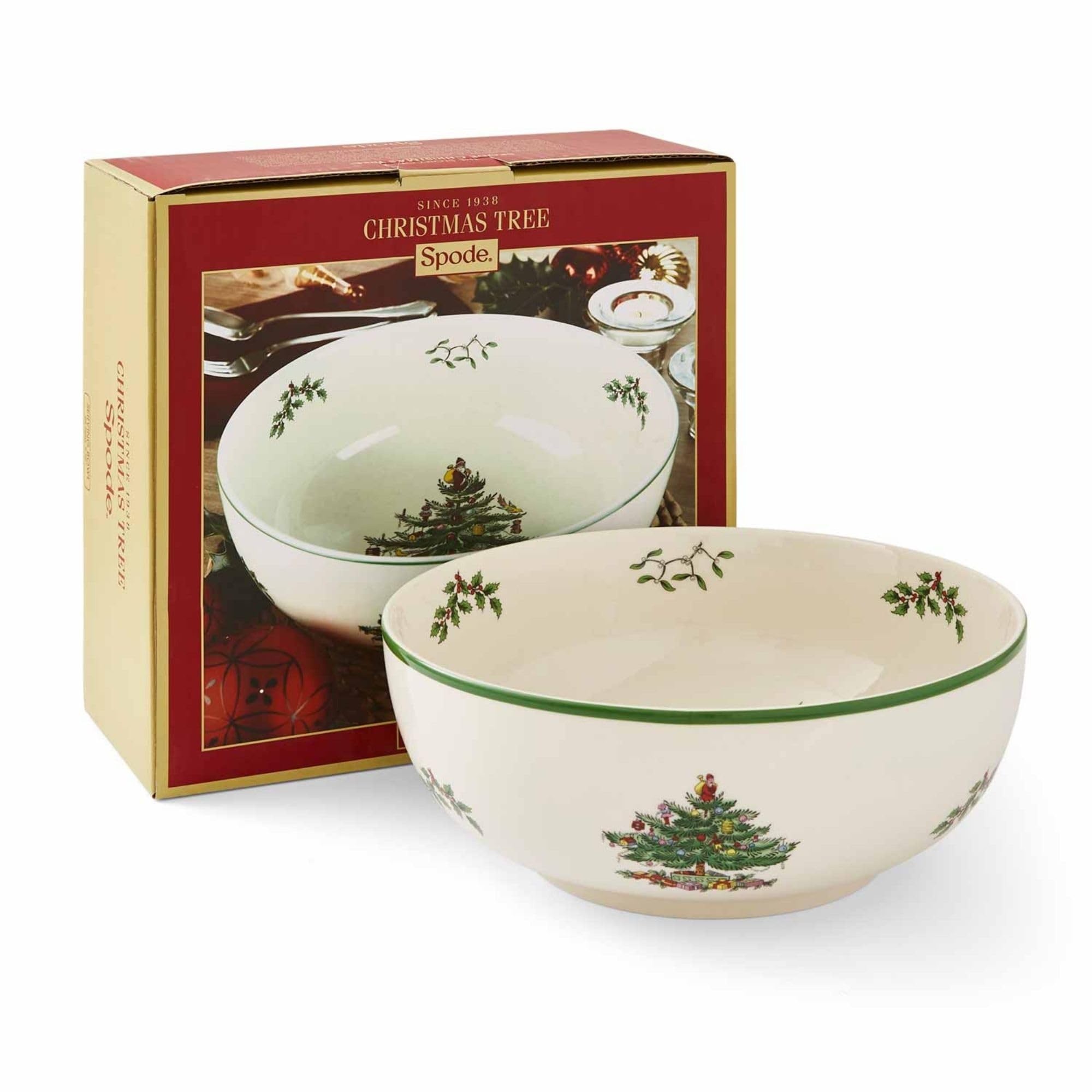 Spode Christmas Tree Serving Bowl, Ceramic, Multi-Colour