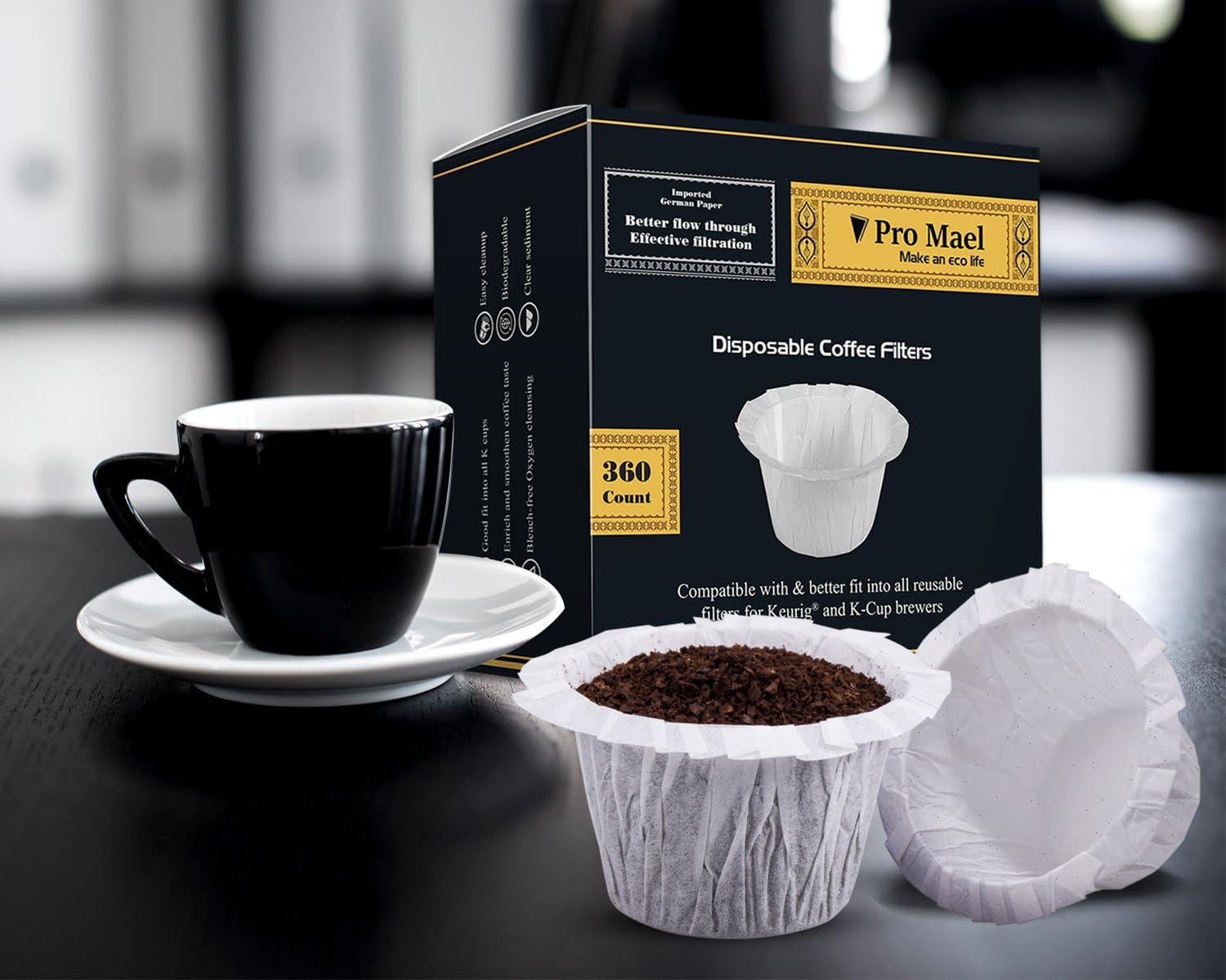 Disposable Coffee Filters 360 Counts Coffee Filter Paper for Keurig Brewers Single Serve 1.0 and 2.0 Use with All Brands K Cup Filter (1): Home Improvement