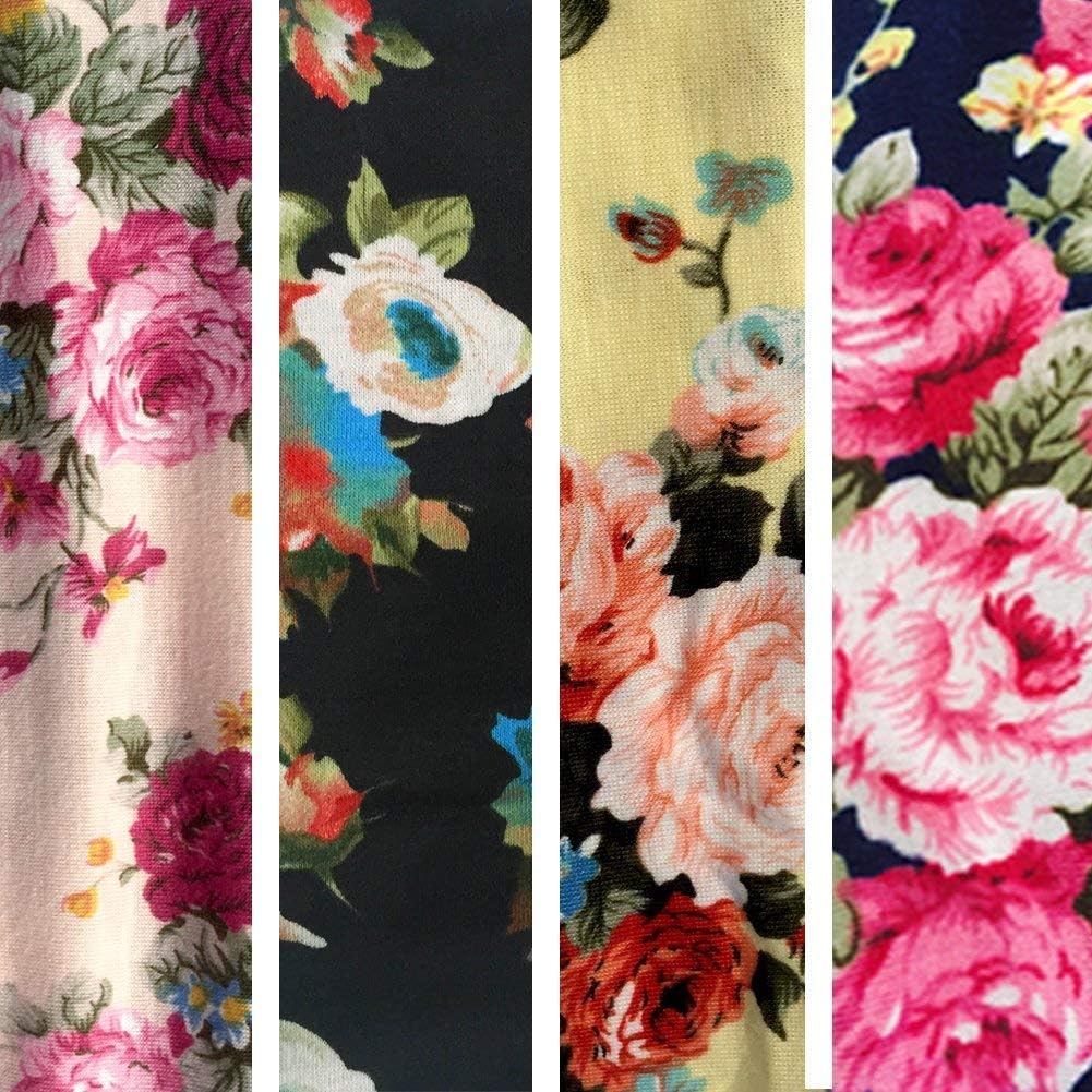 DRESHOW 4 Pack Women Headbands Vintage Elastic Boho Floral Style Criss Cross Head Wrap Hair Band Cute Hair Accessories - Image 5