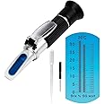 Beer Wort Refractometer for Homebrewing Beer, Dual Scale Specific Gravity 1.000-1.130 and Brix 0~32%, Beerbrewing Refractometer Hydrometer with (ATC) Autoction Temperature Compensation
