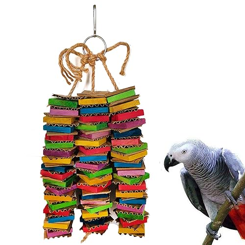 Parrot Toys for Medium Birds, Cardboard Bird Toys African Grey