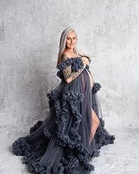 Molisa Women's Maternity Gowns for Photoshoot Long